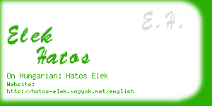 elek hatos business card